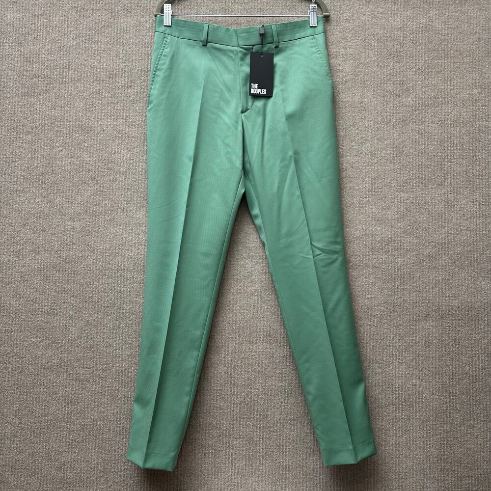 The Kooples Sage Green Woven Tailored Crease Dress Trousers Men’s S FR 46 US 30